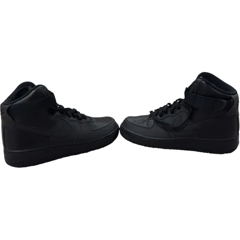 Nike Men’s Air Force 1 AF1 Black Lace Up High Top Sneakers. 8.
